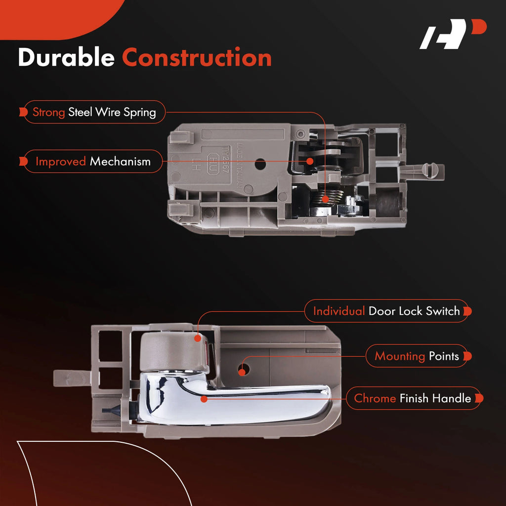 Front Left Plastic Interior Door Handle for Toyota Corolla (2011-2022)