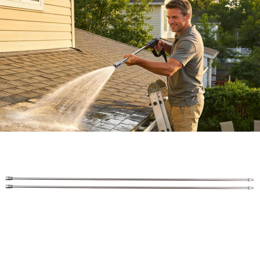 2 Pack Pressure Washer Extension Wand Rods 60 Inch 1/4 QC Stainless Steel