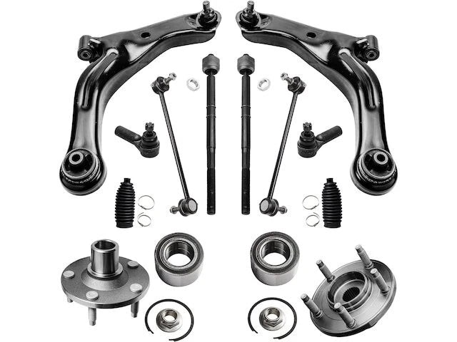 Front Wheel Hub Control Arm Ball Joint Tie Rod End Kit for Mazda Tribute (2001–2007)