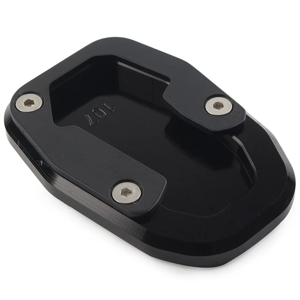CNC Side Stand Enlarger Plate for Ducati Desert X (2022–2023) Aluminum Black