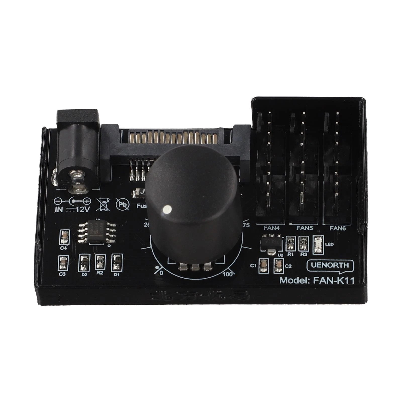 PWM Fan Hub Controller for Server Fans with SATA Power 4Pin 60W Output