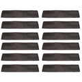Set of 12 Black Cordura 12" Sliding Sleeves for 2" Ratchet Tie-Down Strap