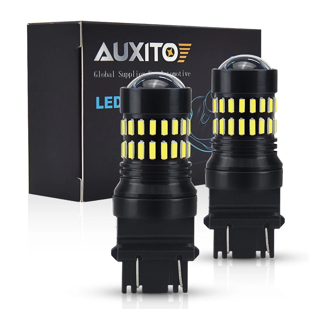 2X AUXITO 3157 3156 3057 LED Backup Reverse Light Bulbs 6000K 2400lm