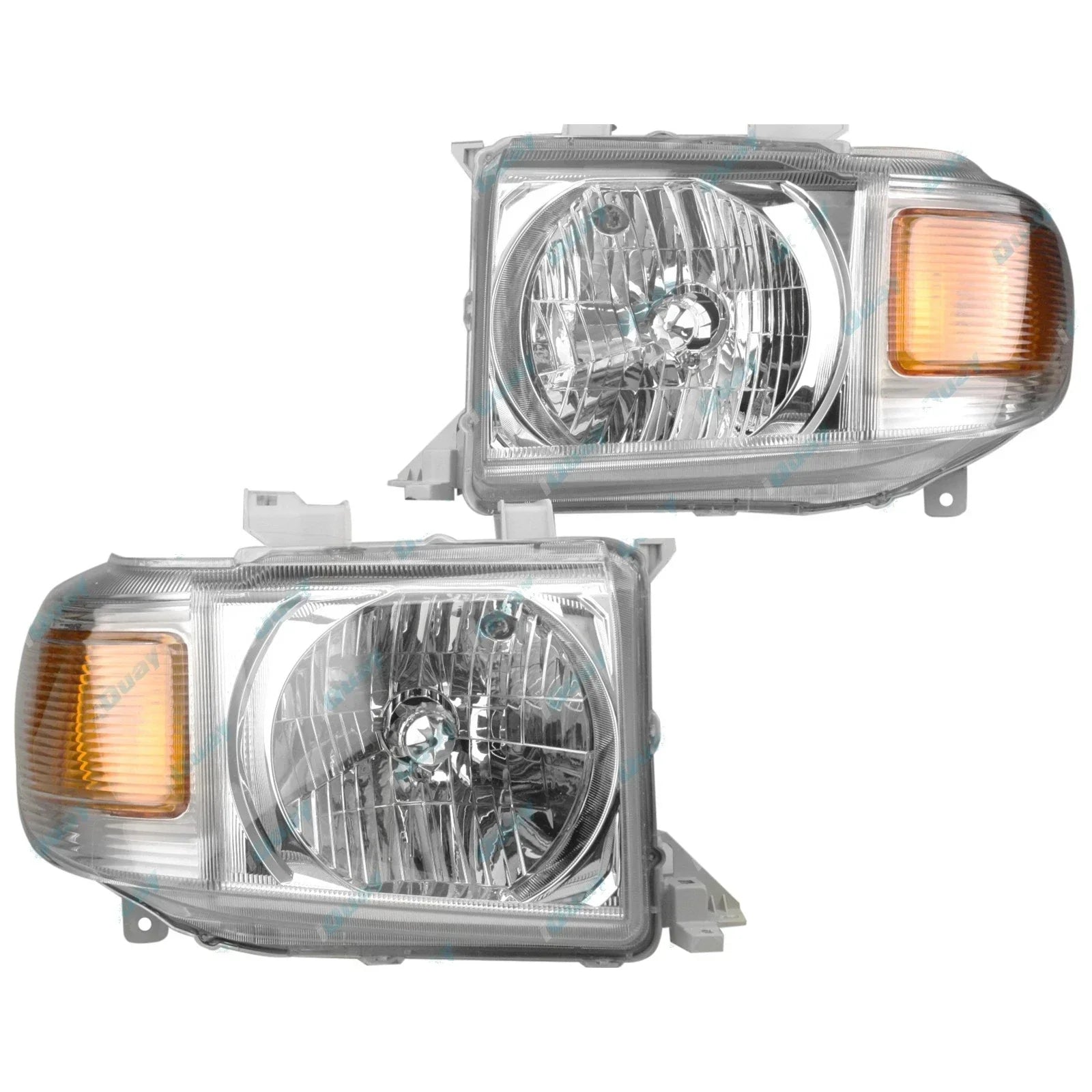 Headlights Pair LH+RH for Toyota Landcruiser 76 78 79 Series (2007)
