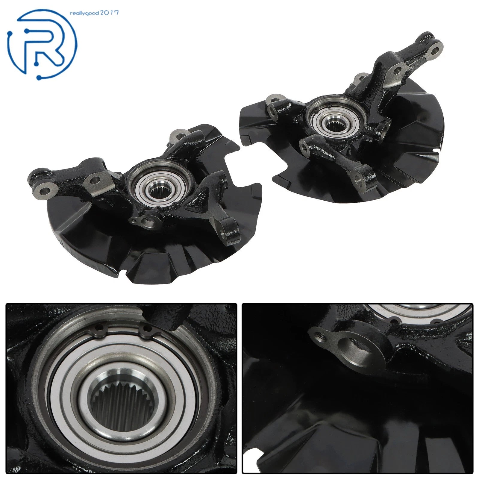 Set of 2 Front Steering Knuckle Assembly for Kia Rio 2006-2011