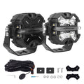 LED Light Pods for Off Road Vehicles (3.5 Inch, White Amber)