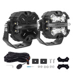 LED Light Pods for Off Road Vehicles (3.5 Inch, White Amber)