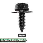 Set of 20 Firewall and Splash Shield Screws for Toyota