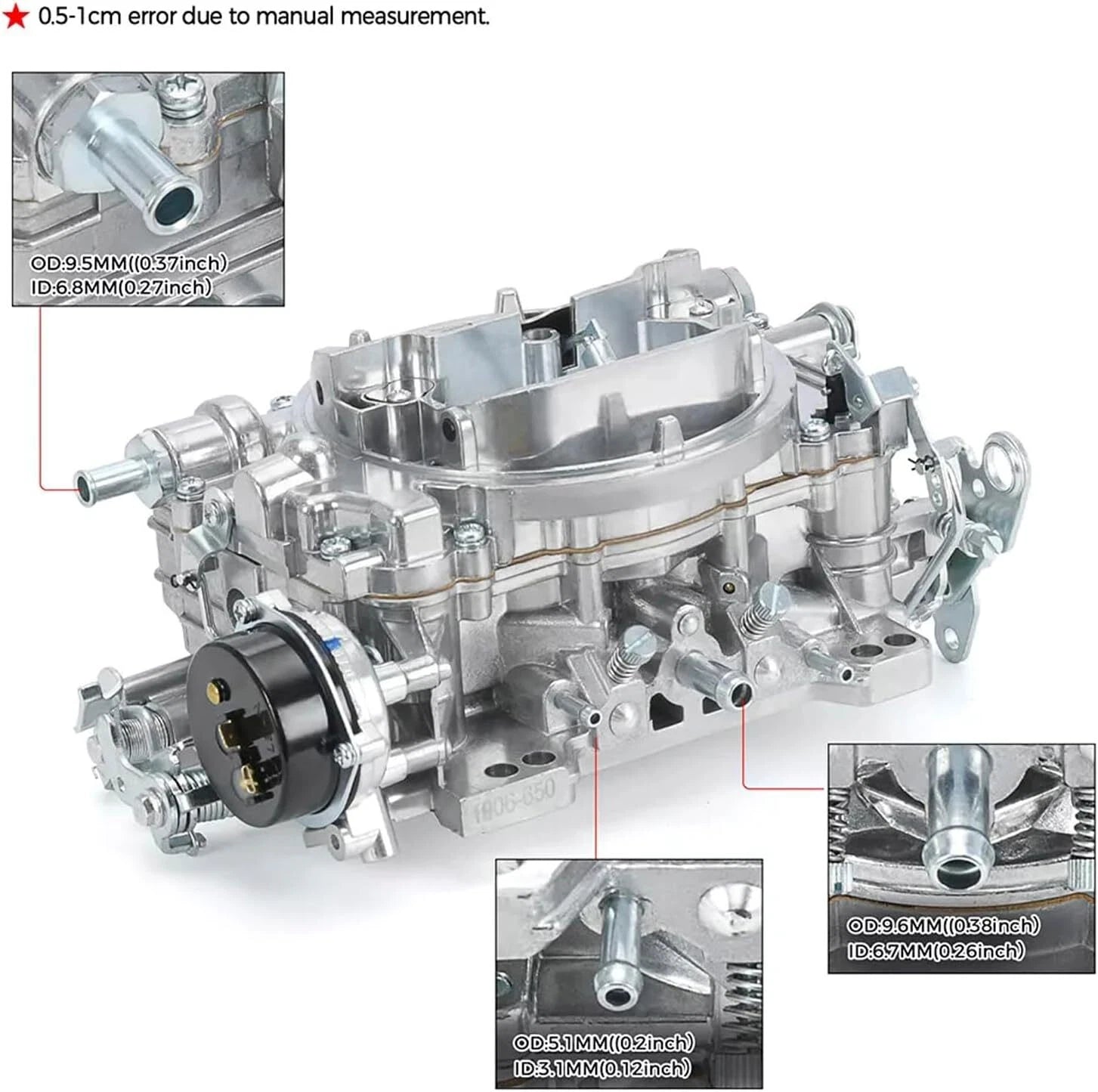 4-Barrel Carburetor for Edelbrock AVS2 1906 (650 CFM, Electric Choke)