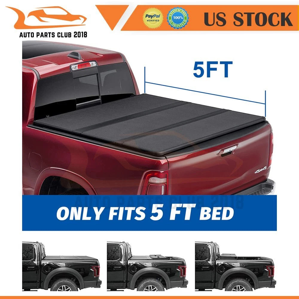 Hard Bed Fiberglass Tri-Fold Tonneau Cover with LED for Colorado/Canyon (2004–2013)