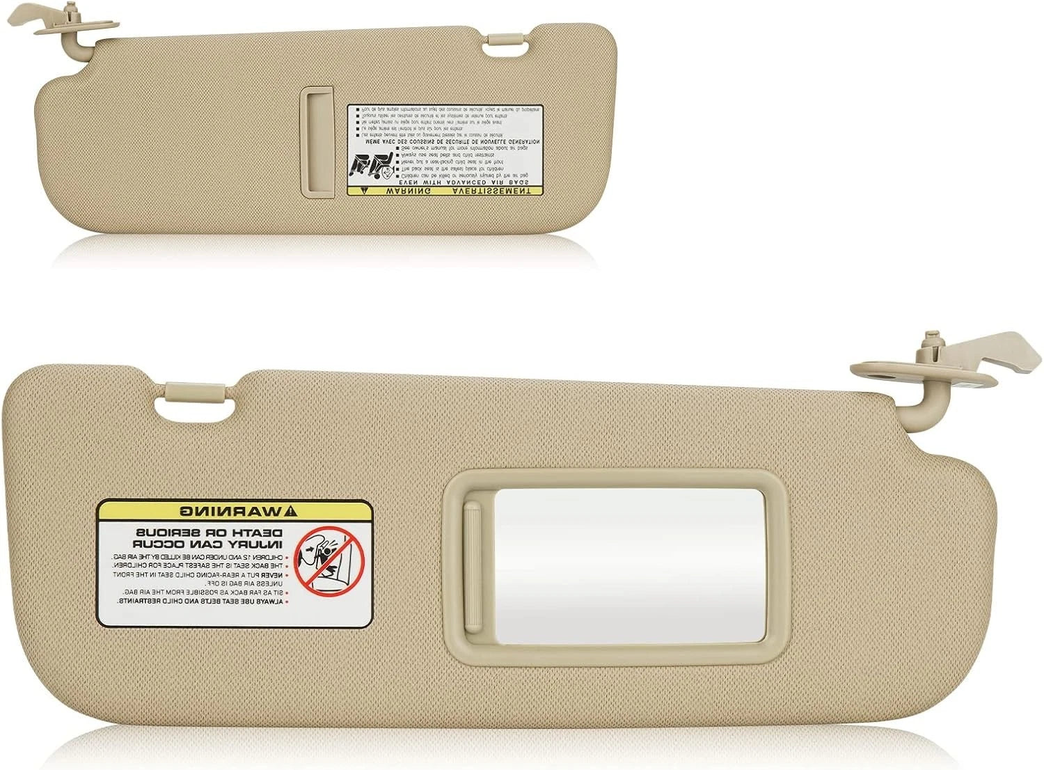 Right Sun Visor for Hyundai Elantra (2011–2015) 852103X000TX Beige