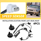 4Pcs ABS Wheel Speed Sensor Kit for Lexus ES300 ES350 Toyota Camry Avalon Solara (2002–2012)
