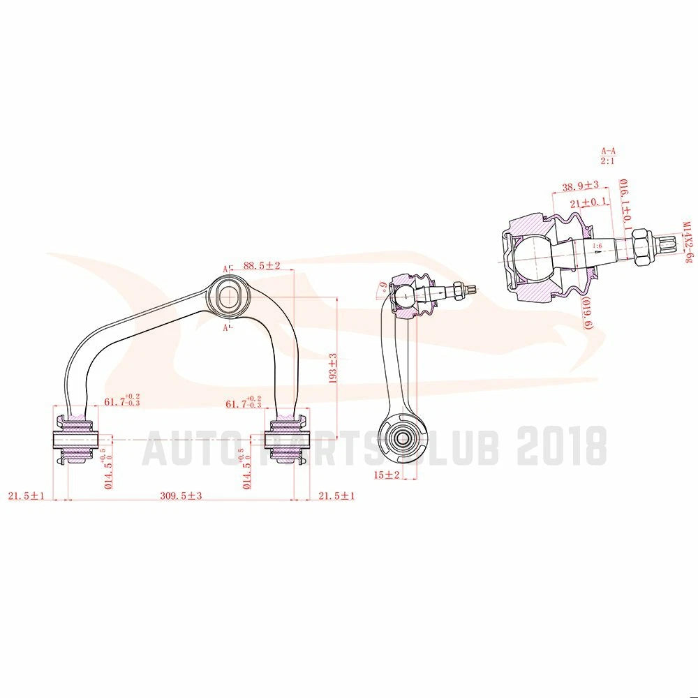 10PC Front Upper Control Arms Suspension for Ford F-150 4WD (2004-2006)