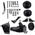 Engine Drive Mounting Kit for Chevy SBC 1958–1986 Long Water Pump (Black)