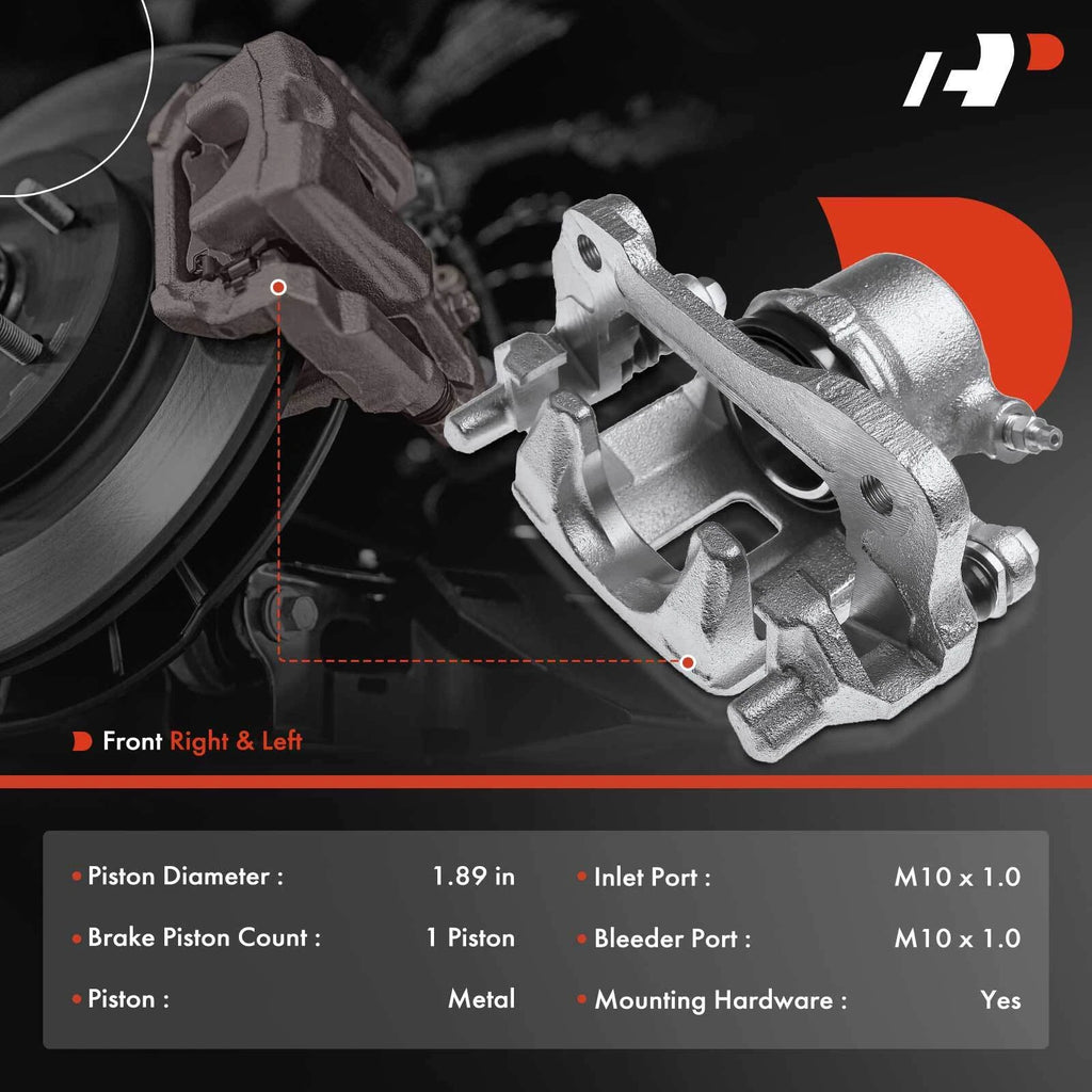 Pair Front Brake Calipers with Brackets for Chevrolet Tracker Suzuki X-90
