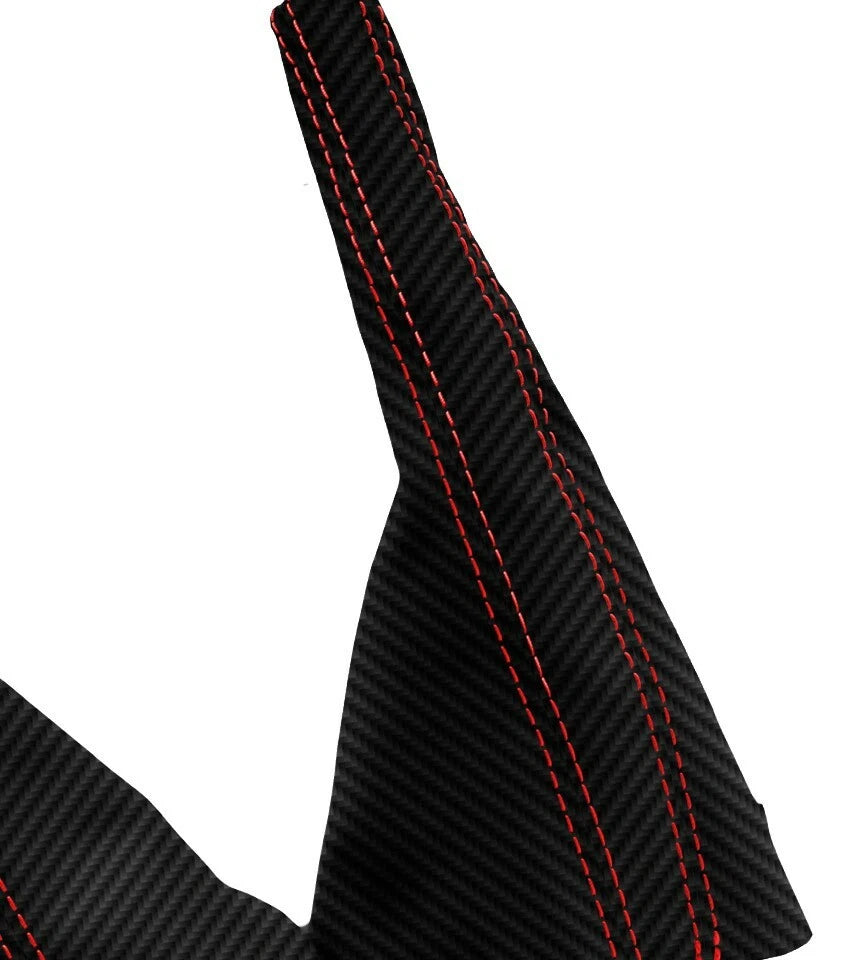 Manual & Brake Boot Cover for VW Jetta MK3 (1991–1998) Carbon Fiber Red Stitch