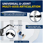 Universal U-Joint Tiller Extension Handle (36" – 53")