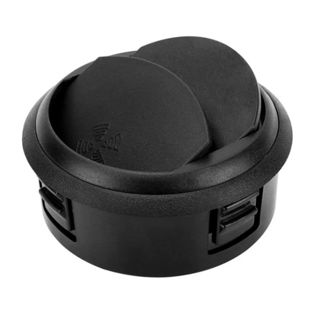 2X Black Round Vent for RV Cars Boats (Easy Install)