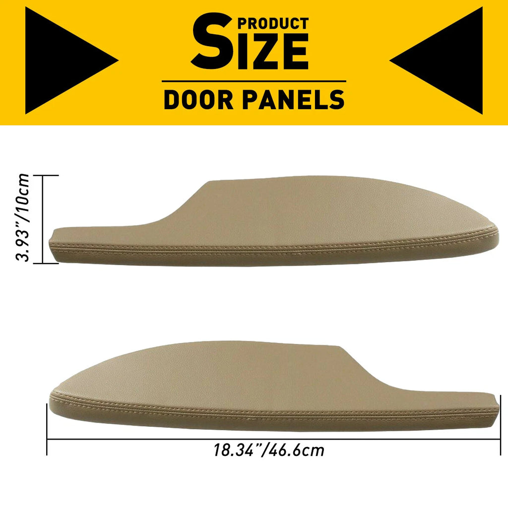 Set of 2 Beige Leather Door Arm Rests for Honda Accord Coupe (2008–2012)