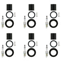 Set of 6 NGK Iridium IX Spark Plugs & Coil Boots for Commander Dakota Liberty (V6)