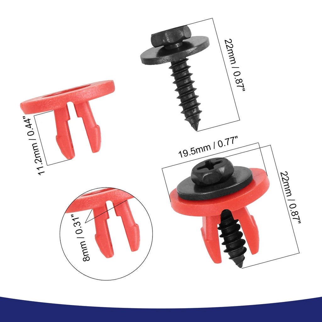 Set of 10 Undertray Cover Fasteners for Ford Focus 