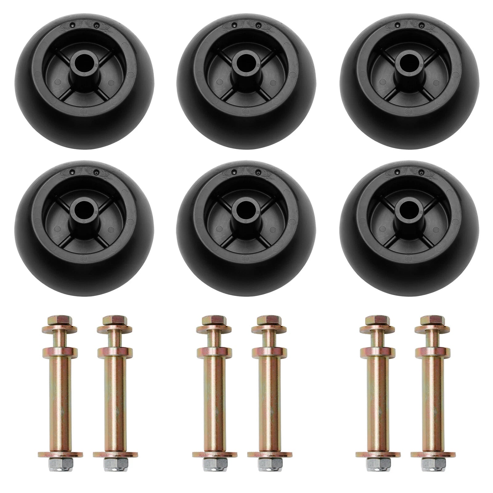 6Pcs Mower Deck Wheels Kit for Kubota (K5351-42110, K5371-42110)