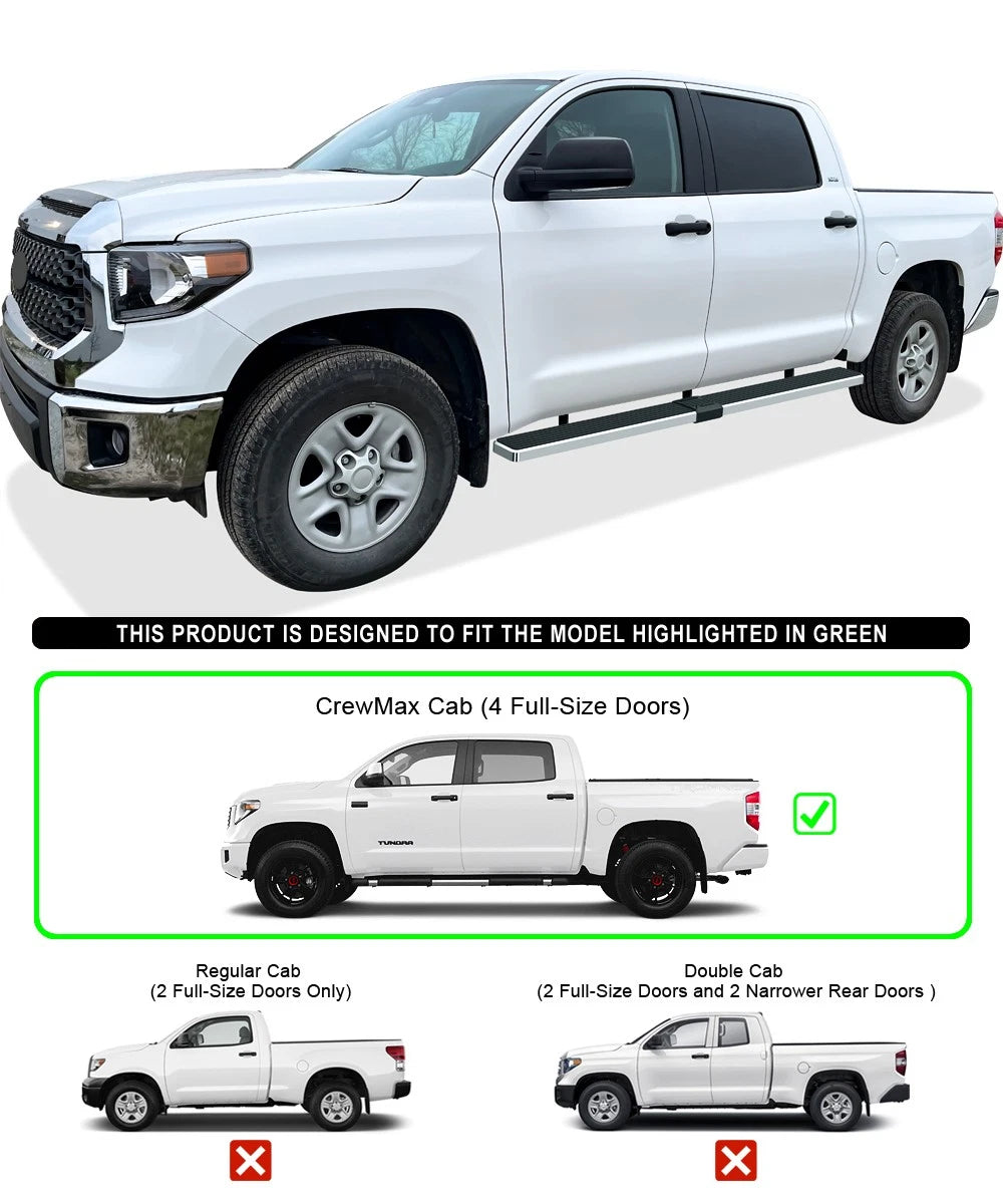 Running Boards for Toyota Tundra CrewMax (2007-2021) 6 Inch