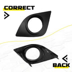 Set of 2 Front Bumper Fog Light Bezel Covers for Toyota Corolla (2014–2016)