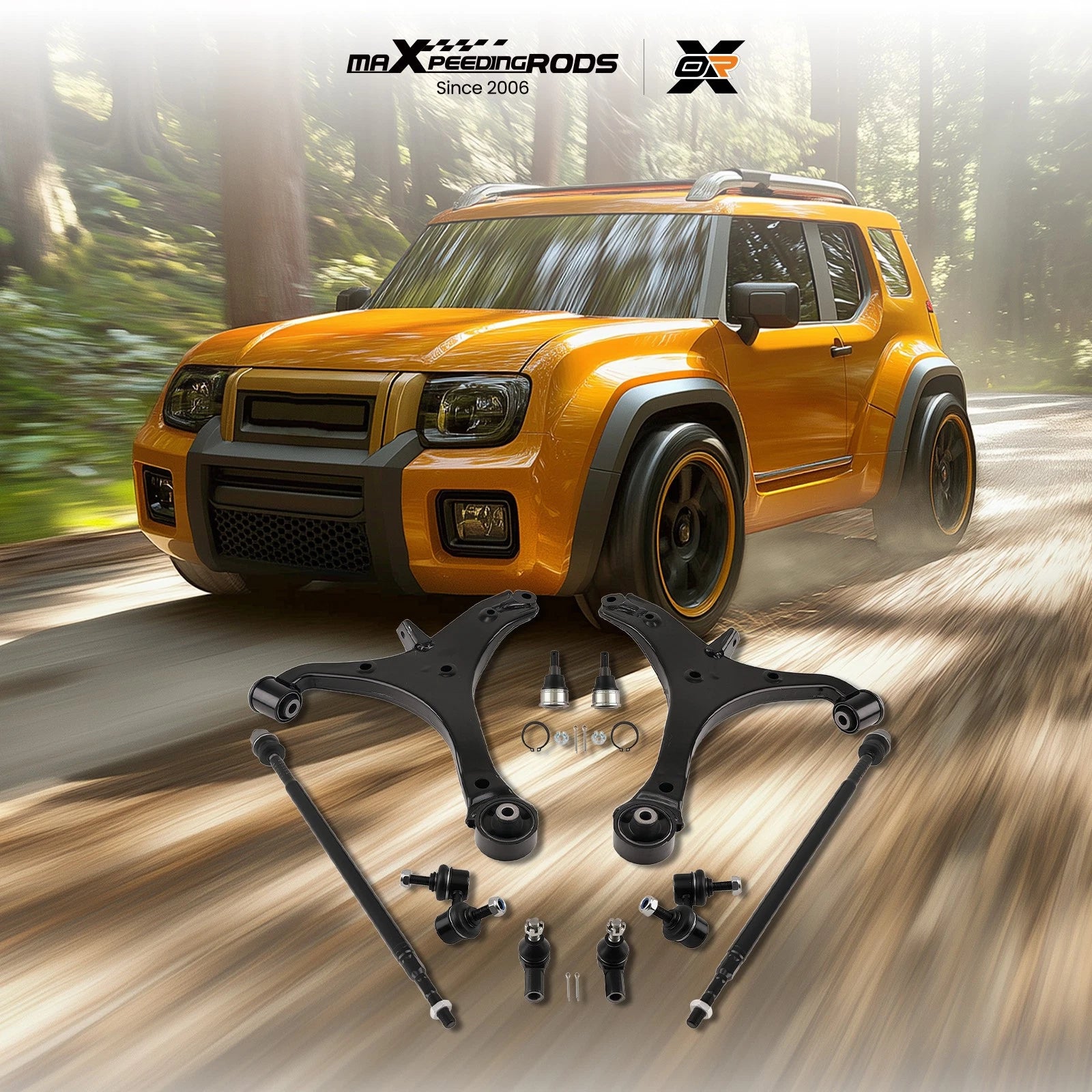 Set of 10 Front Lower Control Arms Sway Bars Tie Rods for Honda Element (2003–2011)