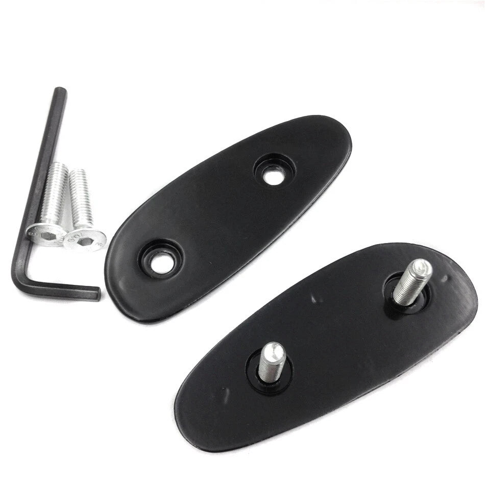 Mirror Block Off Base Plates for Suzuki GSX-R 600 750 1000 (2001–2004) Black