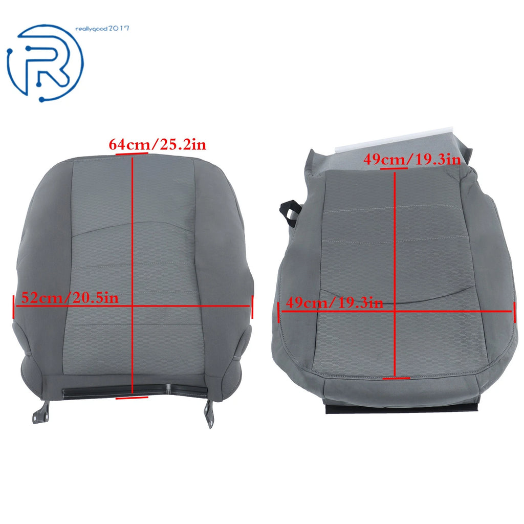 Set of 4 Cloth Seat Covers for Dodge Ram 1500 2500 3500 (2013–2018)