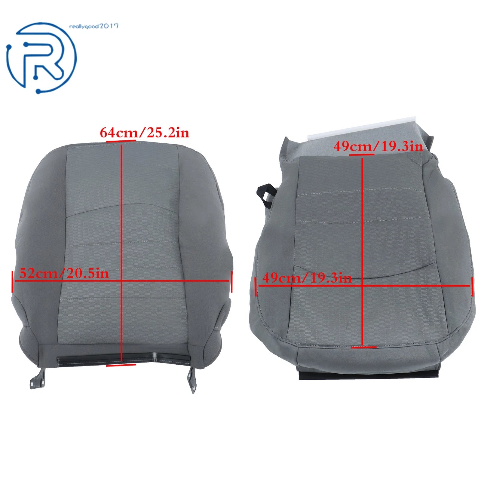 Set of 4 Cloth Seat Covers for Dodge Ram 1500 2500 3500 (2013–2018)