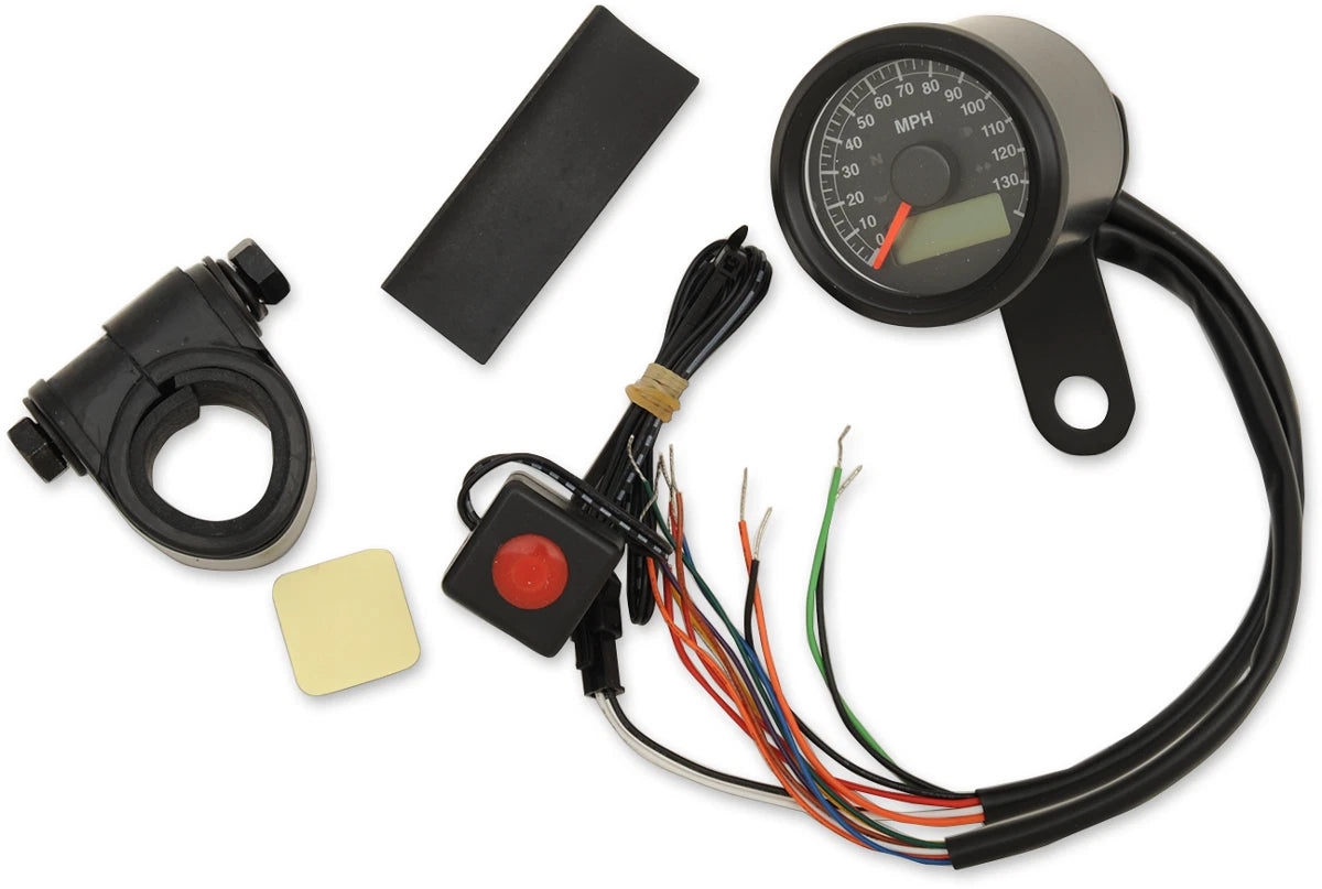 Programmable Speedometer with Indicator Lights for Drag Specialties