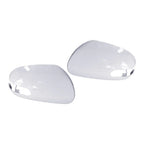 White Left & Right Side Door Mirror Cover Caps for Kia Forte (2009-2012)