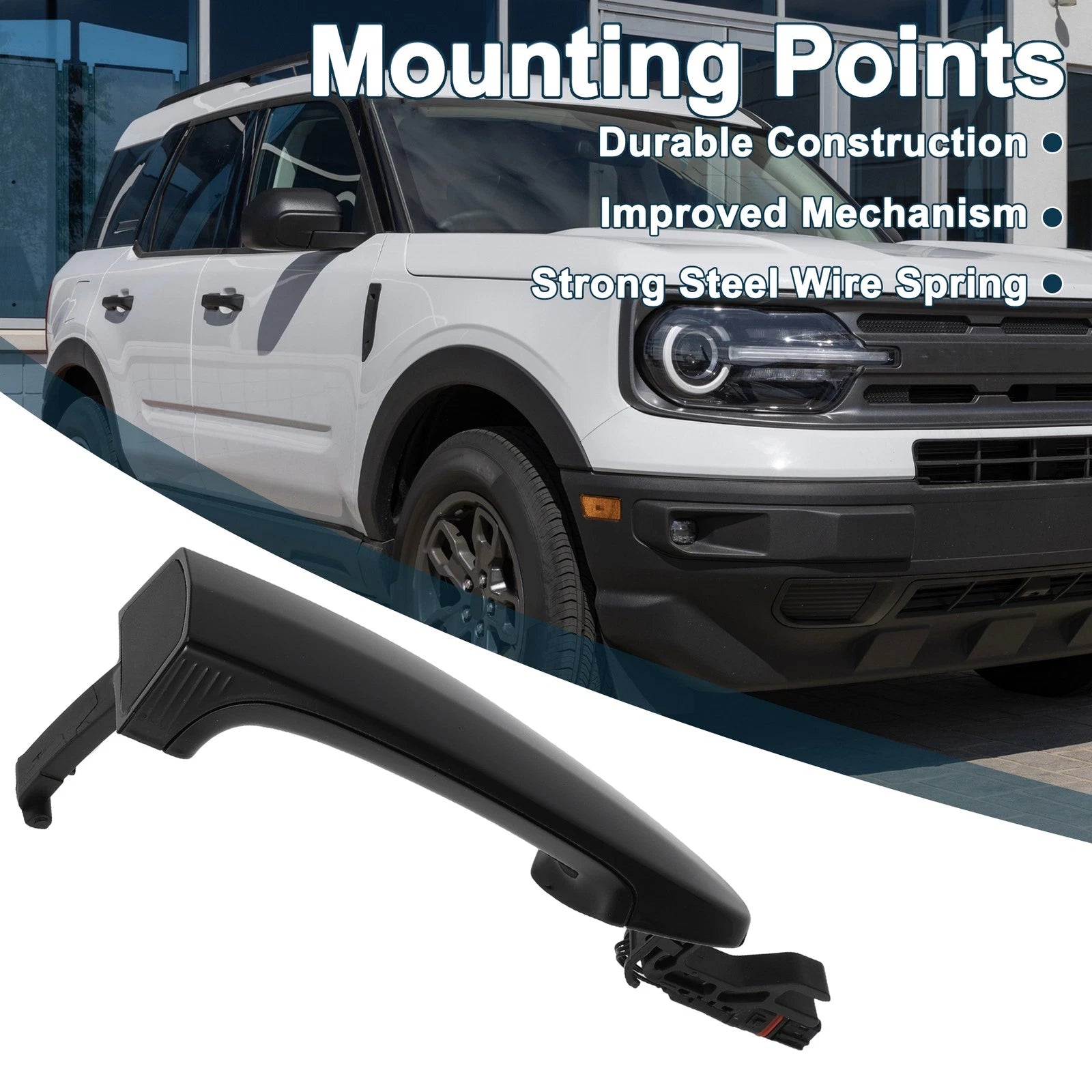 Front Left Exterior Door Handle for BMW X5 E70 E71 E72 (2007–2013) No. 51217207565 Black