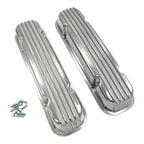 Polished Tall Aluminum Valve Covers w/o Hole for Pontiac 350 389 400 (1967–1970)