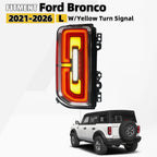 LED Tail Light for Ford Bronco Badlands (2021–2026) - Left, Yellow Turn Signal