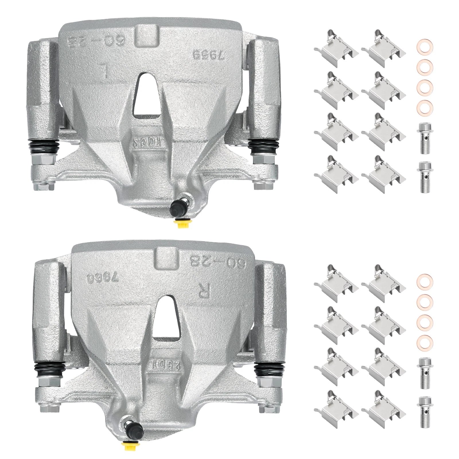 Pair Front Disc Brake Calipers with Bracket for Lexus IS250 (2006–2015)