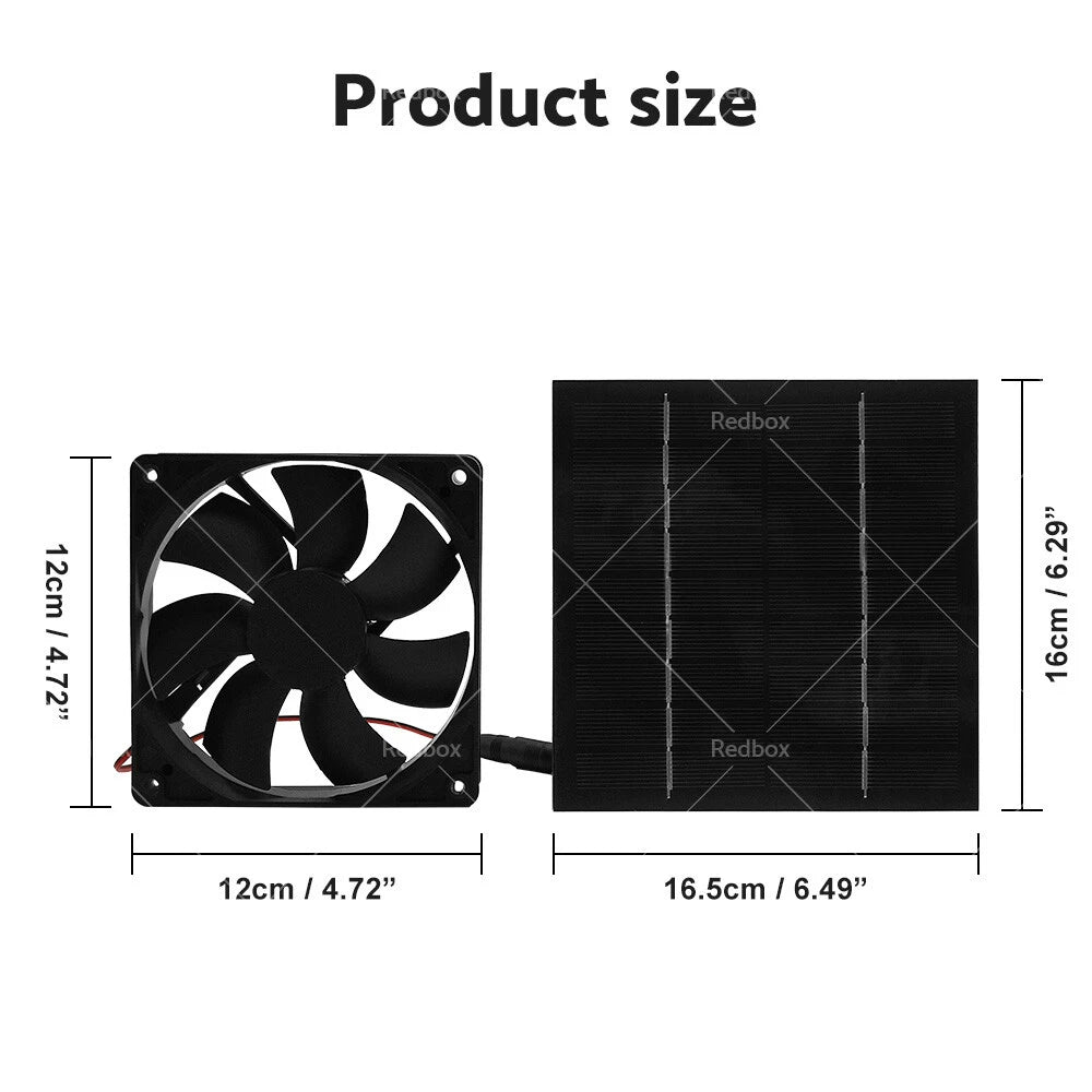 20W Solar Panel Fan for Greenhouse Pet Dog Chicken House (No Years)
