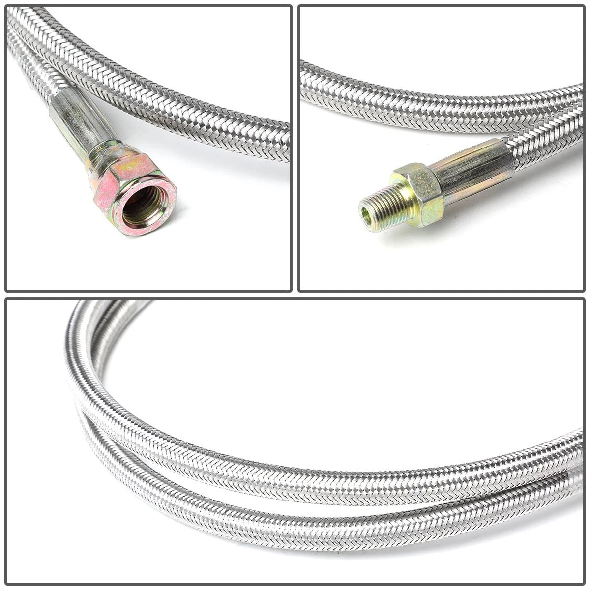 Turbocharger Oil Feed & Stainless Braided Return Drain Line Kit for
