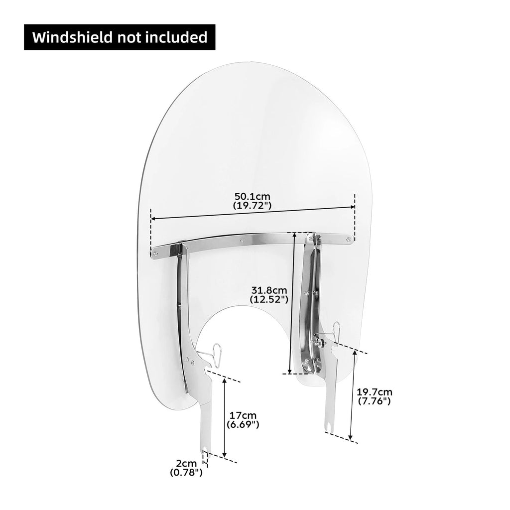 Chrome Windshield Bracket Mount for Harley Touring Road King (1994–Present)