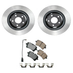 Set of 2 Wagner Rear Rotors & Akebono EURO Ceramic Pads for Audi A6 (2014–2015)