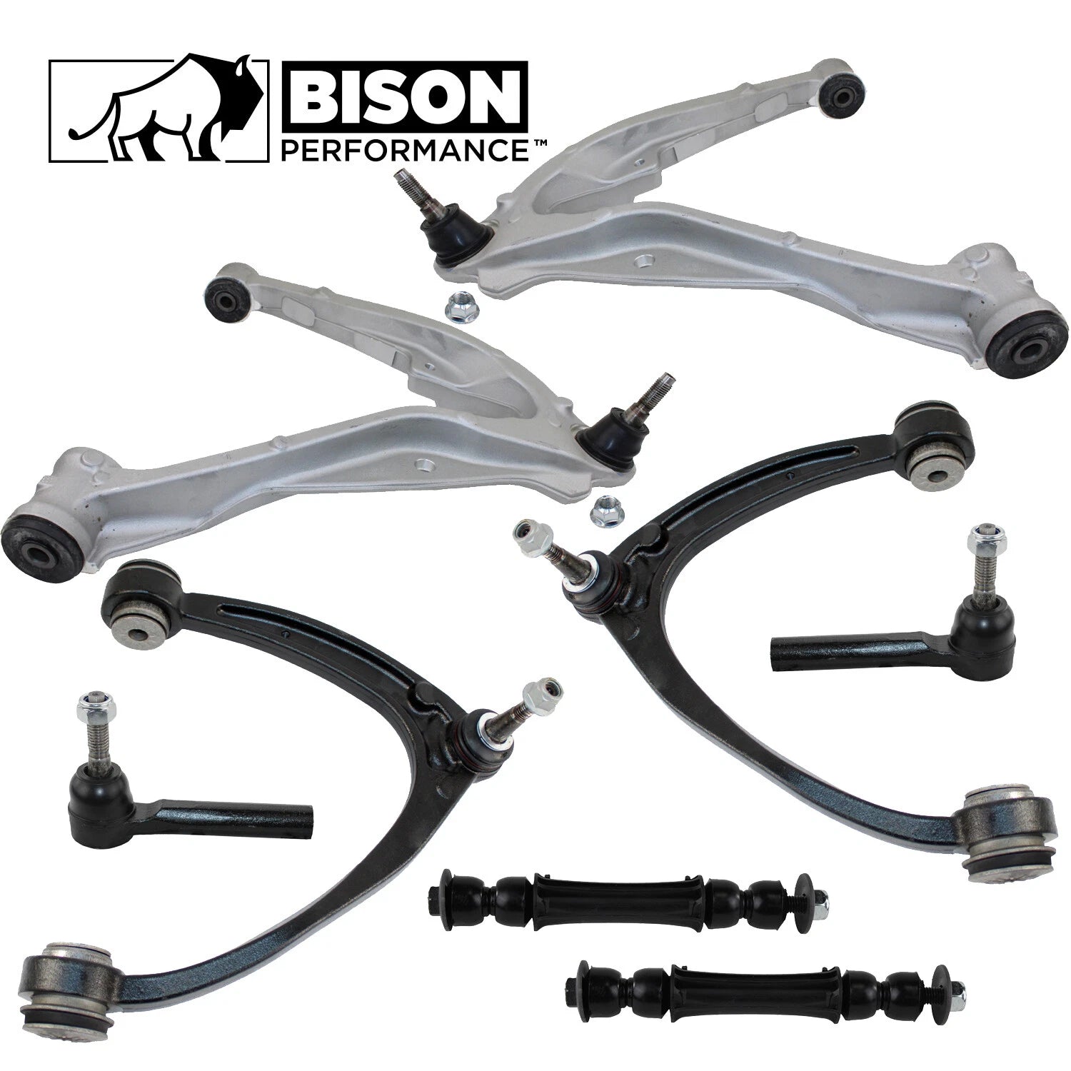 8pc Front Control Arm Sway Bar Tie Rods Kit for Cadillac GMC