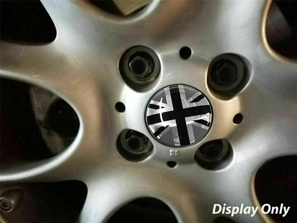 4 Pcs 2" Black Aluminum Union Jack Wheel Center Cap for MINI Cooper (2007-2013)