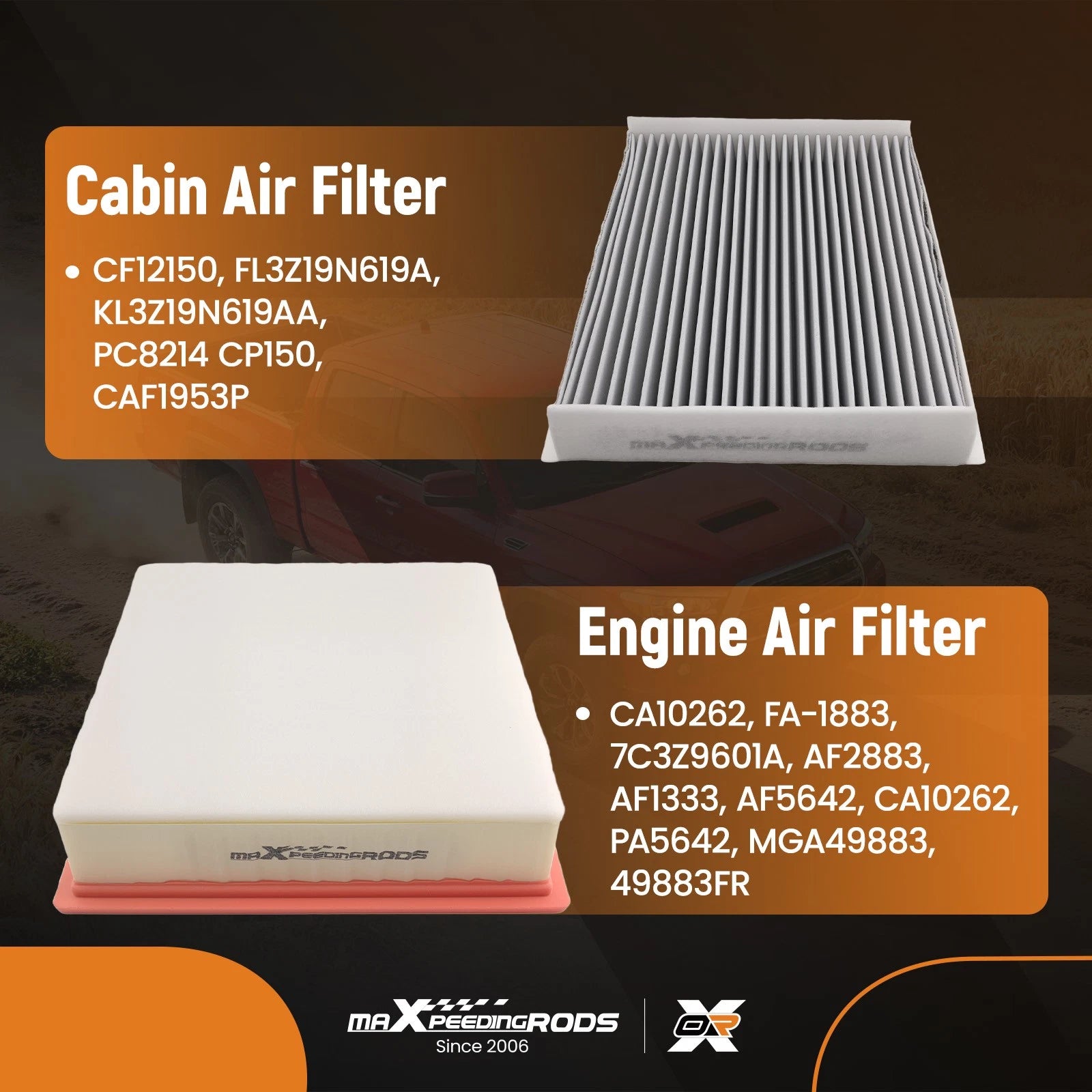 Engine & Cabin Air Filter for Lincoln Navigator (2018-2024)