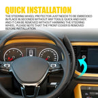 Steering Wheel Booster Cover for Universal Vehicles (Black Carbon Fiber)