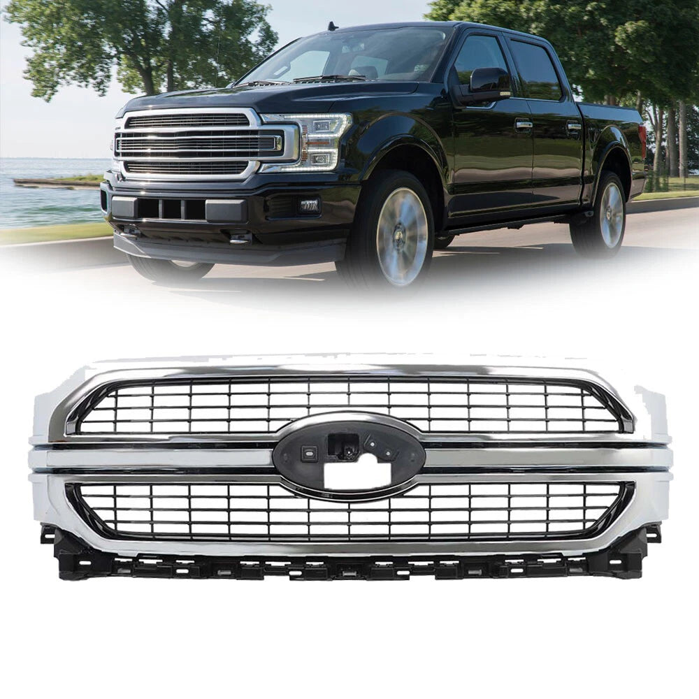 Chrome Front Bumper Grille for Ford F-150 (2021–2022)