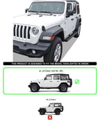 4in Matte Black Running Boards for Jeep Wrangler JL (2018-2026)