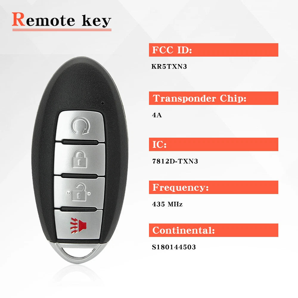 Replacement Proximity Key Fob Remote for Nissan Rogue (2009–2021) 285E3-6TA5B