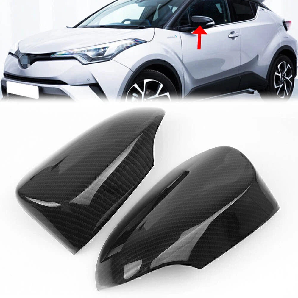 Carbon Fiber Side Mirror Cover Caps for Toyota CHR (2016–2018)